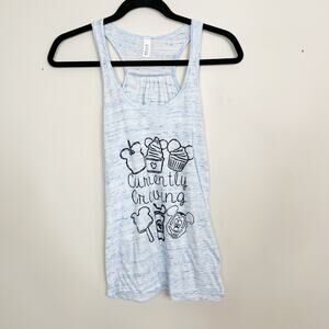 Bella Canvas S Disney Treats Currently Craving Racerback Tank Top Blue Spacedye